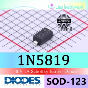 5 BUAH - 1N5819HW 40V 1A Schottky Diode 1N5819 SL SOD-123  Diodes Incorporated ORIGINAL - 5 BUAH
