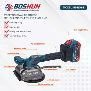 MÁY ỐP LÁT GẠCH BOSHUN _GR63 SIÊU KHỎE_MÁY LÁT GẠCH MEN _lực hút 90kg _ĐẦM RUNG HÚT GẠCH