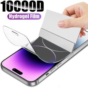 ANTI GORES HYDROGELL IPHONE 14 / 14 PRO / 14 PLUS / 14 PRO MAX / 15 / 15 PRO / 15 PLUS / 15 PRO MAX / 16 / 16 PLUS / 16 PRO MAX Cetak Anti Glare MatteClear BeningSpy Matte Depan hydrogell full cover depan / belakang - CLEAR DEPAN