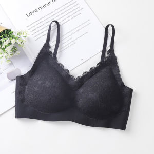 ชุดชั้นในสาวผ้าไหมสไตล์เกาหลีเสริมความเซ็กซี่ปรับรูปร่างไม่มีสายรัดสวมใส่ได้ทุกโอกาส