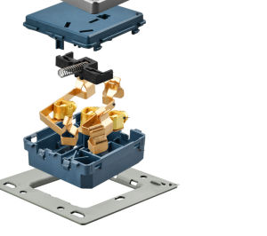 Champagne Gold Concealed 86 Type Household 5-Hole Double USB Socket Corridor Room Home Wall Panel Switch
