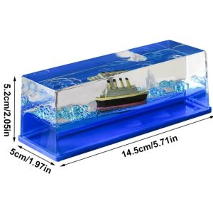 Titanic Cruise Ship Desk Fluid Drift Floating Bottle Decor Christmas Customized Gift Decoration