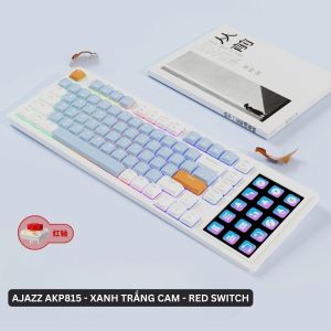 Bàn Phím Cơ Có Dây AJAZZ AKP815 - Bàn Phím Một Chế Độ Có Màn Hình Màu LCD 433 inch