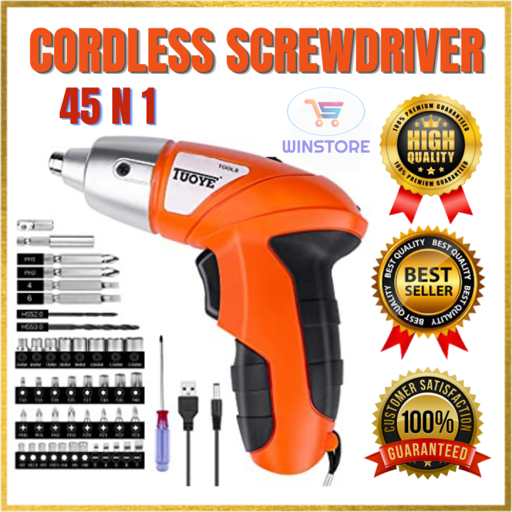 CORDLESS HANDRILL Heavy Duty Electric Cordless Screwdriver Driver Power  Tools Rechargeable Cordless Drill Wireless Mini Drill Set Electric with