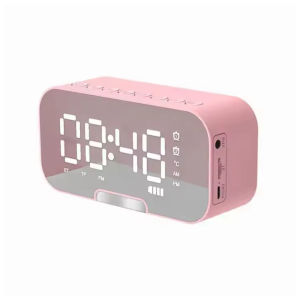 Mirror Clock Bluetooth SpeakerMirror Clock Alarm Clock Small Stereo Mobile Phone Holder