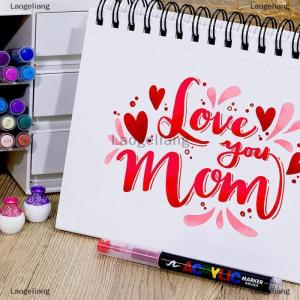 [COD] Laogeliang Trực Tiếp Chất Lỏng Acrylic Đánh Dấu Bút Sơn Bàn Chải Bút Sơn Đá Gốm Glas Gỗ Vải Làm Vẽ Graffiti Màu Bút