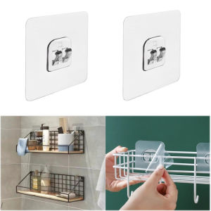 Double Sided Adhesive Wall Hooks for Hanging Racks Bathroon Under Wire Shelf Rack Hanger Holder