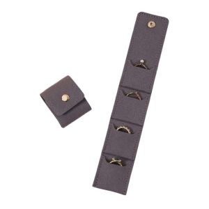 LFPLYQ Small Mini Jewelry Display Bag Microfiber Velvet Foldable Earrings Organizer Simple Storage Case Necklace Ring Packing Bag Women