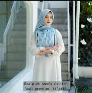 COD Hijab Segi Empat VOAL MOTIF Jilbab Terbaru Square Kekinian Kerudung Modern 2023 Seri Motif by Shopi Hijab