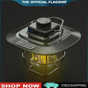[ZENLEA6] LED Lighting Lantern Type-c Charging Retro Decorative Hanging Lights Battery Indicator with Hook Dimmable for Outdoor Equipment