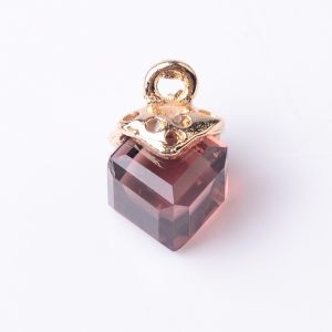 10PCS Charm Enamel Pendant Charm Persegi Kristal City Beads Kerajinan Aksesoris Gelang
