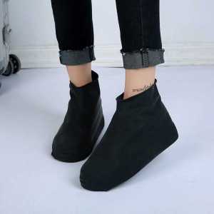 Penutup Cover Sepatu Anti Air Hujan Elegan Anti Sllip Silikon Karet Lateks Waterproof Silicone Latex ZUOFILY - 7RST4EBK