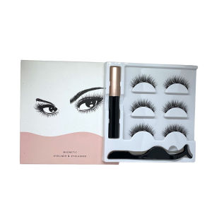 CODMALL BULU MATA PALSU NATURAL MAGNET EYELASH EXTENSION 3D PAKETAN SET TEBAL 3 PASANG A157