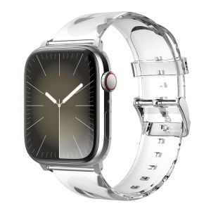 elago Clear Band Compatible with Apple Watch Band Ultra2/Ultra/SE/9/8/7/6/SE/5/4/3/2/1 Transparent Protective Band Watch Strap Connector Included