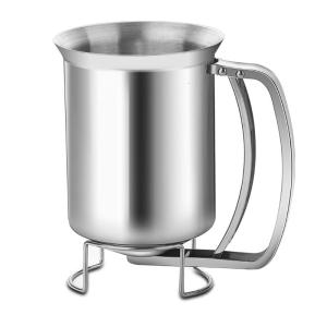 Pancakes Batter Dispenser Stainless Steel Funnel Cake Tool 680ML for Cupcakes Waffles and Cakes with Adjustable Flows