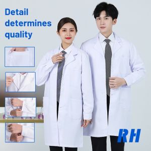Fine Cotton Lab Gown White Coat For Doctors White Coat Laboratory Gown White Doctor Uniform