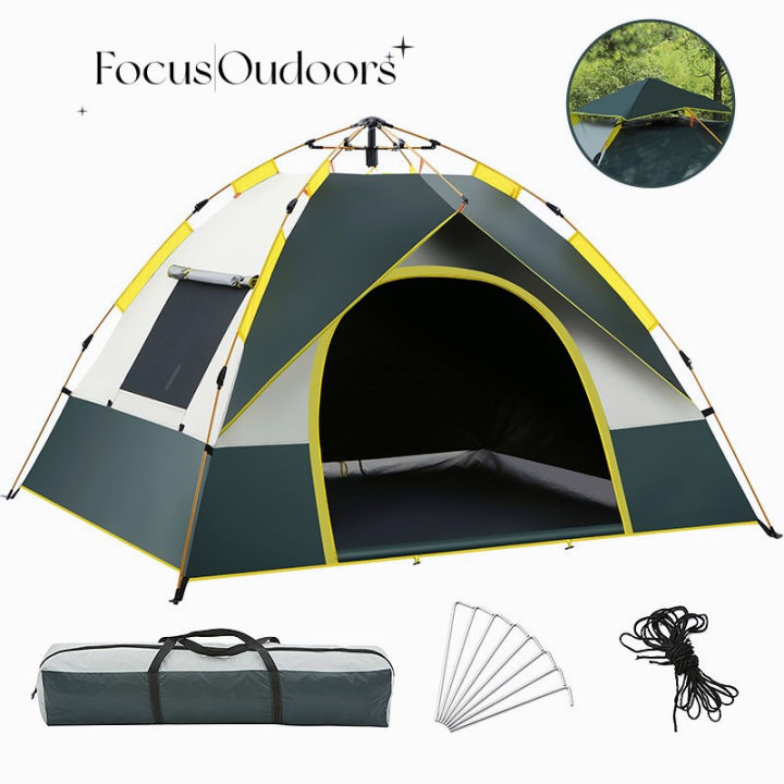 2/4 Person Dome Camping Tent Waterproof Automatic tent Pop Up Double ...