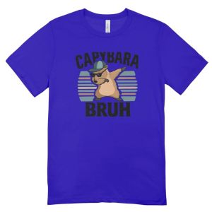 Viral Kids Capybara Gamer Design DTF Print Tee 100% Cotton Round Neck baju budak cotton tshirt round neck short sleeve Tee Size 3-14 Yrs