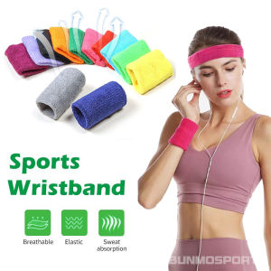 Cotton Wrist Support Band Wristband Sport Bracers Sweat Towel Cuff Tennis Wrist Guard Protector Strap Fitness Run Sweatband Gym Sweatbands Wristband Tennis Squash Badminton Gym Football Wrist Bands Sweat