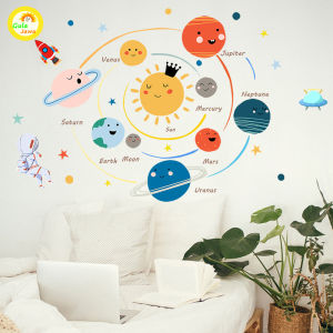 New Wall Sticker Dinding Anak Planet Star Antariksa/Wall Stiker Dinding Kamar Anak Planet Space Luar Angkasa/Dekorasi Tembok Rumah Playroom Estetik