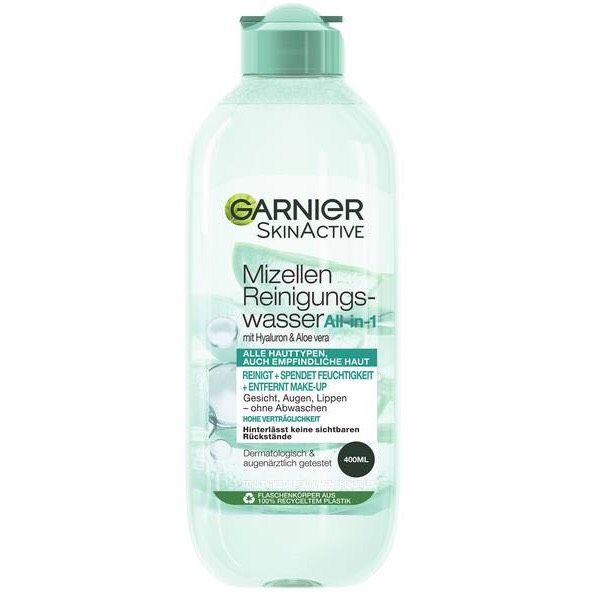 Nước tẩy trang / GARNIER Skin active Mizellenwasser Aloe Vera / 375ml [Hàng chính hãng]