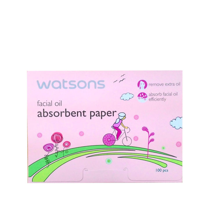 WATSONS Facial Oil Absorbent Paper 100's Lazada