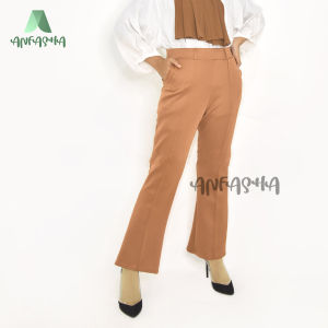 Celana Cutbray Scuba: Celana Panjang Wanita Basic Pants - Fashion Muslim Mode