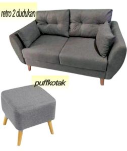 sofa retro 2dudukan minimalis moderen