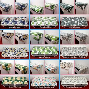 Taplak Meja Makan Tebal Premium & Taplak Meja Kanvas Motif