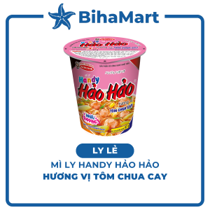 [LY LẺ] - ACECOOK - Mì ly Handy Hảo Hảo Tôm Chua Cay - Mì Handy Hảo Hảo Tôm Chua Cay (67g/ly) - Mì Handy Hảo Hảo ly Tôm Chua Cay - Mì ly Hảo Hảo Handy Tôm Chua Cay - Mì ly ăn liền Tôm Chua Cay