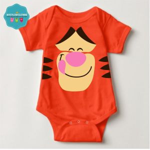 Baby Character Onesies with Name Back Print  - Tiger