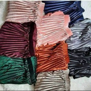 Rok Plisket Bludru Velvet 7/8 Premium / Bisa Cod Rok Plisket Bludru Pendek skirt korean style