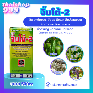 จิ๊บโต้-2 ขนาด 500cc กรดจิบเบอร์เรลลิค แอซิด 2% ยายืดช่อดอก ยืดรวงข้าว ยืดต้นกล้า