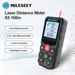 Mileseey Distance Meter X5 X6 Rangefinder 40M 60M 100M for Measuring Distance Area Volume Measurement Tools Bubble Mute Intelligent Measure Rangefinder