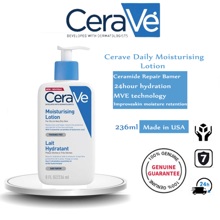 Cerave Daily Moisturizing Lotion For Normal to Dry Skin Dermatologist ...