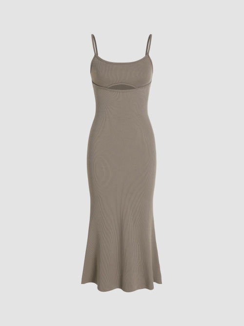Cider Uneckline Mermaid Midi Dress Lazada.co.th