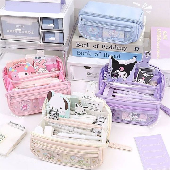 FUTUI Kuromi Pencil Cases Cinnamoroll My Melody Stationery Bag Student ...