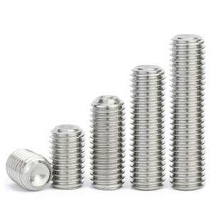 DIN916 316 Stainless Steel Hex Socket Set Screw M3 M4 M5 M6 M8 M10 Headless Hexagon Socket Grub Screws Length 3mm~30mm