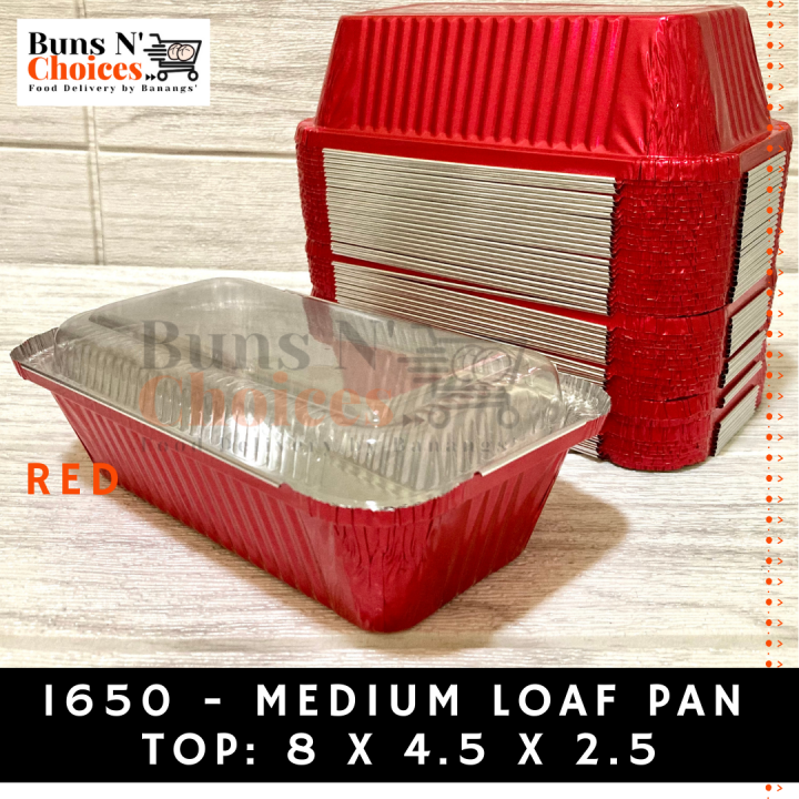Buns N Choices] 1650 Medium Loaf Aluminum Foil Pan with Plastic