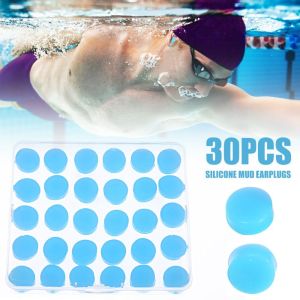 CLARO 30Pcs Silicone Silicone Ear Plugs Reusable Flexible Noise Reduction Earplugs Durable Reusable Ear Plugs for Sleeping Swimming