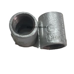 Sok Besi 1/2 in / Sambungan Pipa Besi 1/2" sdd 0.5 inch galvanis