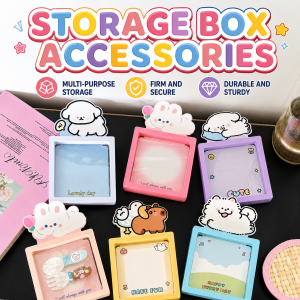 Kotak Simpanan🧸Storage Box Accessories Cute Cartoon Colorful Dustproof Display