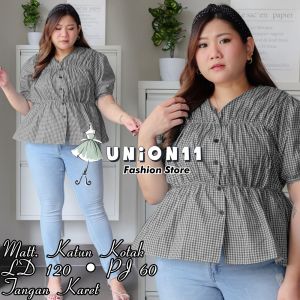UNION11 - ATASAN JUMBO WANITA LD 120 / BAJU JUMBO WANITA / BLUS WANITA BIGSIZE / BLOUSE JUMBO WANITA / ATASAN JUMBO XXXL WANITA JEKO