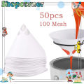 Isi 50 Saringan Cat Mesh Kertas 100 Mesh Kertas Saringan Cat Sekali Pakai Strainer Nylon Corong. 