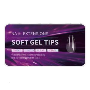 550Pcs Pre Etched Matte Fake Nail Tips Soft Gel Nail Tips 12 Sizes Full Cover False Nail Artificial Press On Nail