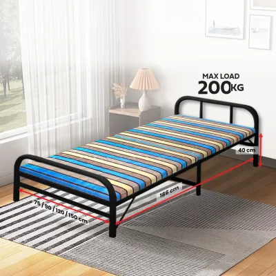 ⚡️LIKE BUG⚡️Foldable Metal Bed Frame | Katil Besi Boleh Lipat | Single Foldable Bed Frame | Katil Single | Single Bed Frame | Katil hostel | Metal Bed | Bed Frame | Katil Single Besi | Katil bujang