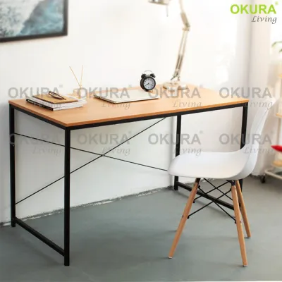 OKURA Modern Home Office Table Writing Computer Table Desk Student Study Table Meja Tulis (120x60x70cm / 80x60x70cm)