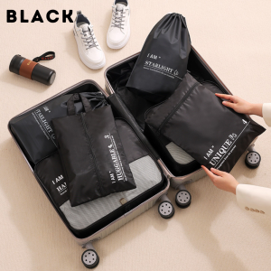 6in1 Travel Organizer Bag Wet and Dry Clothes Storage Shoe Cosmetics Toiletries Waterproof Pouch Luggage Organizer Set