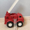 Big Red Fire Engine Truck with Ladder for Toddlers Push and Go Toy Car for Kids Durable Plastic Material Plastic Vehicle Truck for Kids Boys Girls Imaginary Play Birthday Gift. 