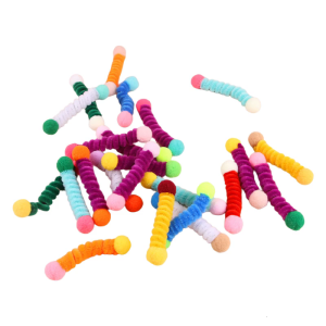 24pcs Interactive Plush Hair Teaser Toy Stick For Indoor Kitten Cats Promoting Physical Exercise And Mental Stimulation